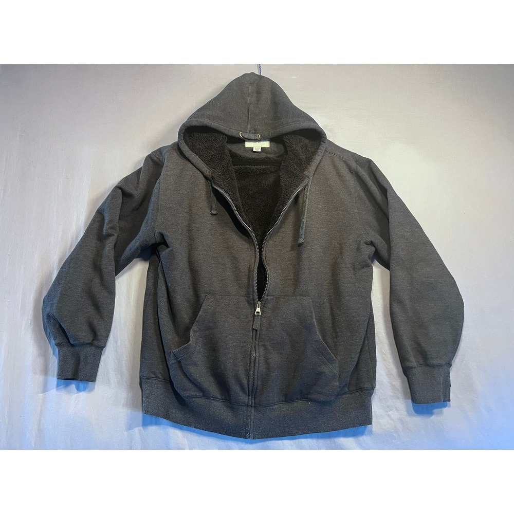 Hathaway Sport Weatherproof Sherpa Lined Full Zip Hoodie Gray Mens XL